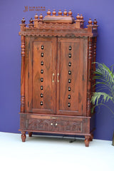 Handmade Sheesham Wood Mandir,Pooja Temple,Indian Hindu Mandir With LED