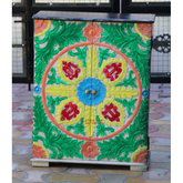 Hand Carved Mango Wood Bedside Cabinet: Indian Nightstand Sideboard