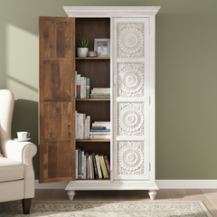 Mango Wood Crafted Tallboy For Bedroom Storage