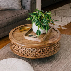 Classic Carved Solid Wood Coffee Table