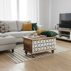 Mango Wood Blanket Chest For Storage Solution