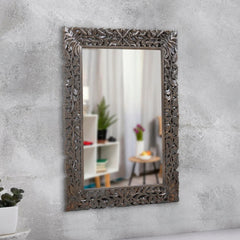Wooden Mirror Frame (Dark Grey Distress)