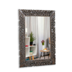 Wooden Mirror Frame (Dark Grey Distress)