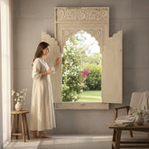 Handcrafted Full-Length Jharokha Door Frame – Wall Accent for Luxurious Home Decor