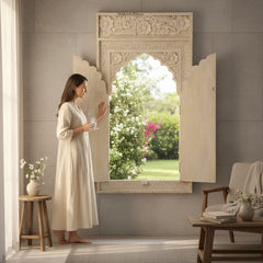 Handcrafted Full-Length Jharokha Door Frame – Wall Accent for Luxurious Home Decor