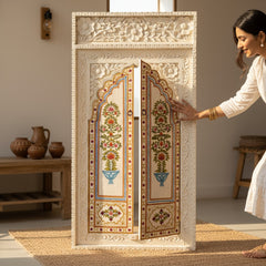 Handcrafted Full-Length Jharokha Door Frame – Wall Accent for Luxurious Home Decor