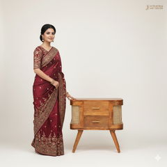 Rattan Woven Wooden Side Table, Indian Boho Rattan Cabinet, Handcrafted Nightstand Table