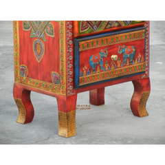 Handicraft Wooden Bedside Table