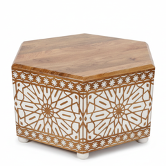 Mango Wood Moroccan Design Coffee Table For Living Room