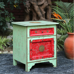 Antique Bedside With 1 Drawer