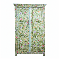 Mango Wood Hand-Painted Tallboy Cabinet For Storage Solution