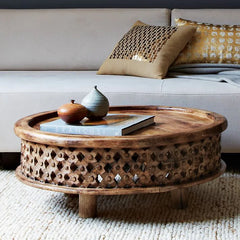Classic Carved Solid Wood Coffee Table