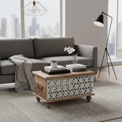 Mango Wood Blanket Chest For Storage Solution