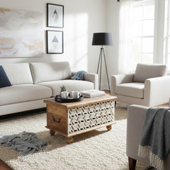 Mango Wood Blanket Chest For Storage Solution