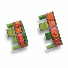 Mango Wood Hand-Painted Chakki Coffee Table For Living Area Decor