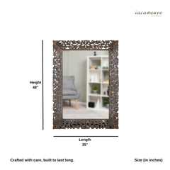 Wooden Mirror Frame (Dark Grey Distress)