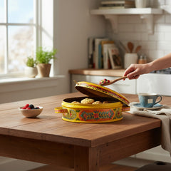 Indian Art Metal Storage Pot For Table Decor