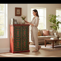 Handcrafted Indian Storage Cabinet – Wooden Almirah for Home Décor & Functional Storage