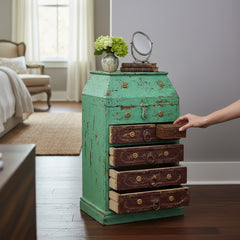Rustic Wooden Jewelry Chest – A Timeless Accent for Elegant Living