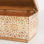 Mango Wood Crafts Hand Crafted Trunk - Image 5