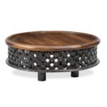 Distressed Carved Coffee Table - Image 4