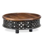 Distressed Carved Coffee Table