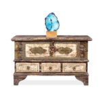 Vintage Trunk Box, Home Decor Antique Furniture - Image 2