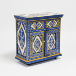 Wooden Handpainted Cabinet with Drawers