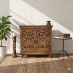 Wooden Furniture Hand Carved Solid Wood Cabinet 90x40x90 Cm