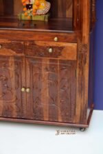 Sheesham Wood Pooja Mandir ,Hindu Mandir, Temple, Solid Wood Temple With LED, Lamp - Image 5