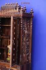 Sheesham Wood Pooja Mandir ,Hindu Mandir, Temple, Solid Wood Temple With LED, Lamp - Image 6