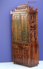Sheesham Wood Pooja Mandir ,Hindu Mandir, Temple, Solid Wood Temple With LED, Lamp - Image 7