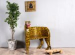 Tiger Chair - Hand Painted Reclaimed Teak Wood Chair 96cm - Image 4