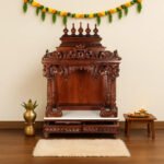 Wooden Indian Pooja Teak Wood Mandir (Brown)