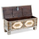 Large Wooden Storage Trunk - Image 3