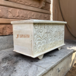 Wood Carved Storage Trunk Box-Side Central Coffee Table-Home Decor Furniture - Image 5