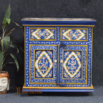 Wooden Handpainted Cabinet with Drawers - Image 5