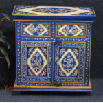 Wooden Handpainted Cabinet with Drawers - Image 2