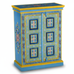 Hand-Painted Mango Wood Sideboard Cabinet For Storage - Image 20
