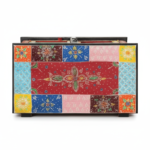 Hand-Painted Mango Wood Sideboard Cabinet For Storage - Image 20