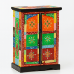 Hand-Painted Mango Wood Sideboard Cabinet For Storage - Image 16