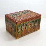 Mango Wood Hand-Painted Storage Trunk Chest For Living Room Decor - Image 9