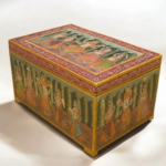 Mango Wood Hand-Painted Storage Trunk Chest For Living Room Decor - Image 7