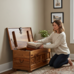 Mango Wood Hand-Carved Blanket Storage Chest For Living Area - Image 5
