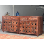 Mango Wood Accent Cabinet: Hand-Carved Indian Sideboard with Brass Bells - Image 8