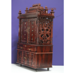 Sheesham Wood Carved Hindu Mandir With LED - Image 5