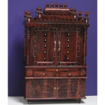 Sheesham Wood Carved Hindu Mandir With LED - Image 2