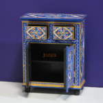 Wooden 2 Drawer 2 Door Cabinet With Hand Painted - Image 3
