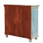 Hand-Carved Mango Wood Distress Sideboard Cabinet For Storage - Image 15