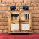 Solid Wood Carved Cabinet For Storage